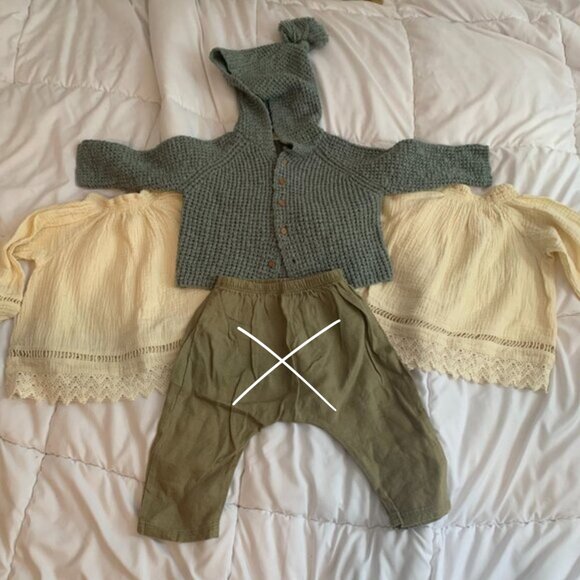 Rylee + Cru 3-Piece Baby Bundle - Neutral & Soft Textures 18-24m EUC
